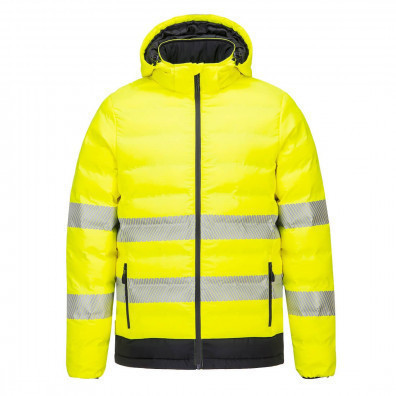 Hi-Vis Ultrasonic Heated Tunnel Jacket Yellow/Black