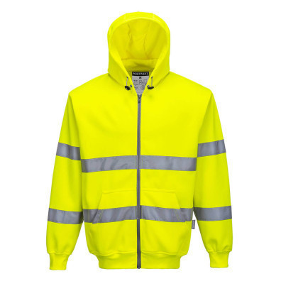 Hi Vis Zipped Hoodie